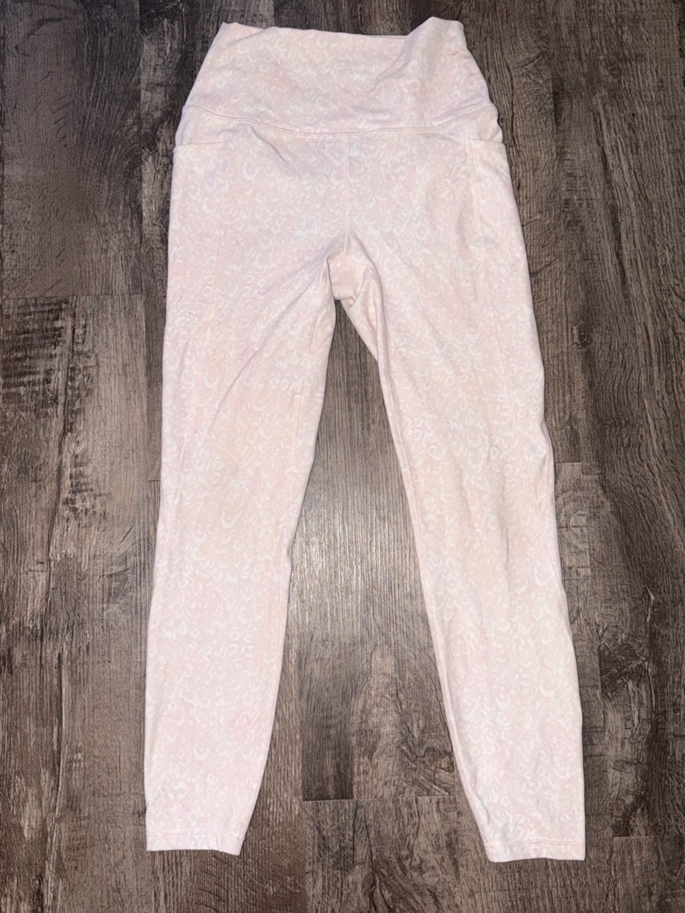 Light Pink Patterned Leggings